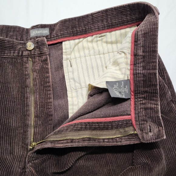 St Johns Bay Mens Corduroy Pants 40X29 (Fit 40 X 28 ) Relaxed Fit Heavyweight - Picture 7 of 16